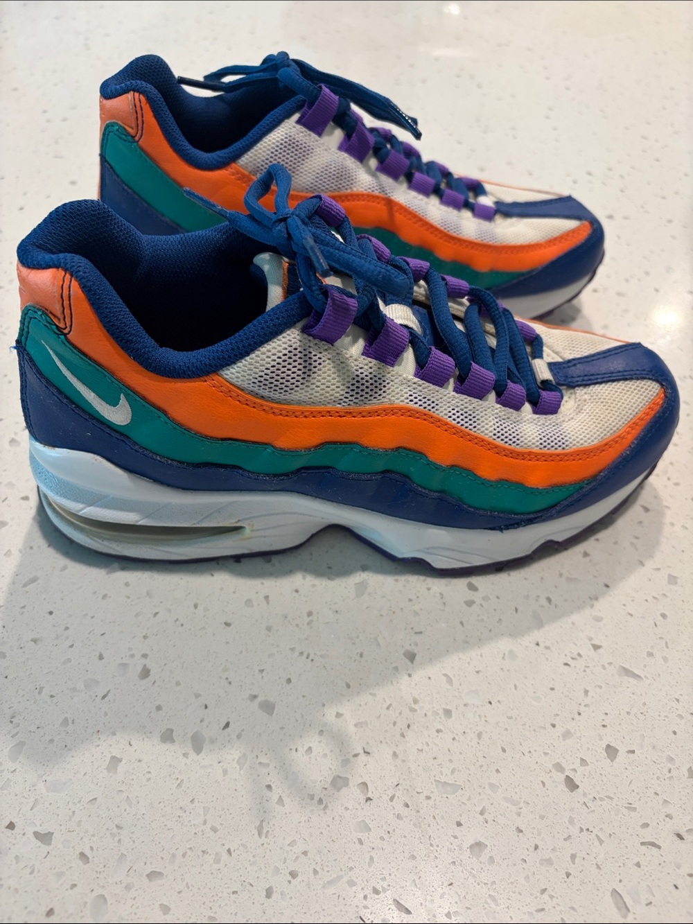 Nike Kids' Multicolor Sneakers - Navy/Orange/Teal/Purple worn twice !!!